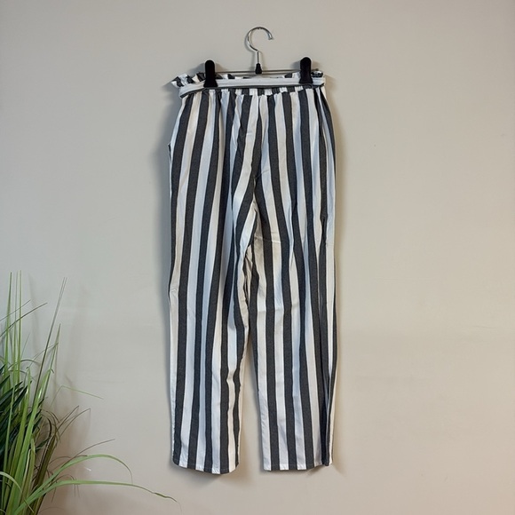 American Eagle Outfitters Grey and White Tie Front straight leg Pants size S - Picture 5 of 5